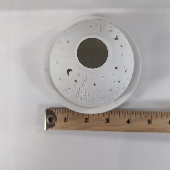 Starlight Hellmann-Versand Bisque Lithopane White Christmas 0816 Candle Holder - Picture 11 of 12